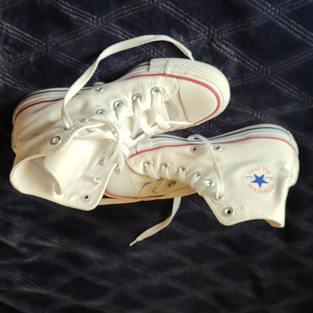 White Chuck Taylor unisex high tops